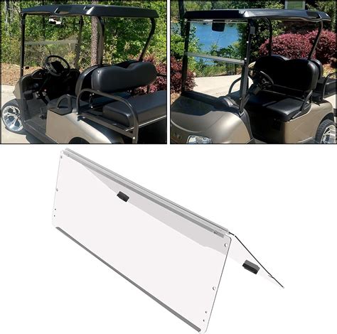 Ecotric Clear Windshield Compatible With 2008 Presentcurrent For Ezgo Rxv Model