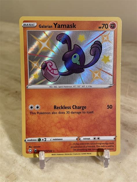 Pokémon TCG Galarian Yamask Shining Fates SV065 SV122 Shiny Holo Rare