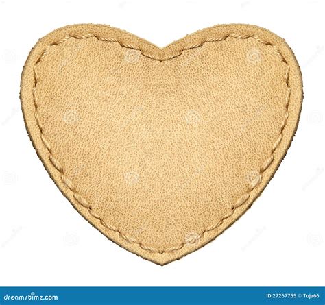 Leather Heart Stock Image Image Of Heart Isolated Label 27267755