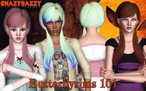 Butterflysims 101 Hairstyle Retextured By Chazy Bazzy Sims 3 Hairs