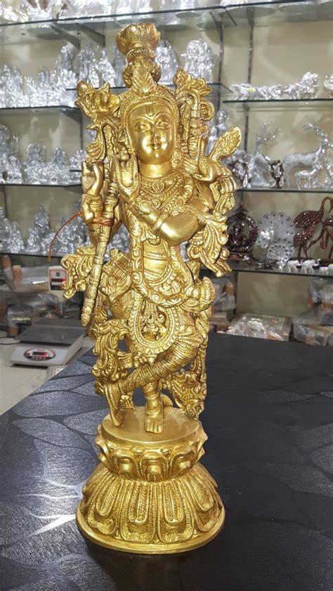 Golden Gold Plated Brass Krishna At Rs 800 Kg In New Delhi ID