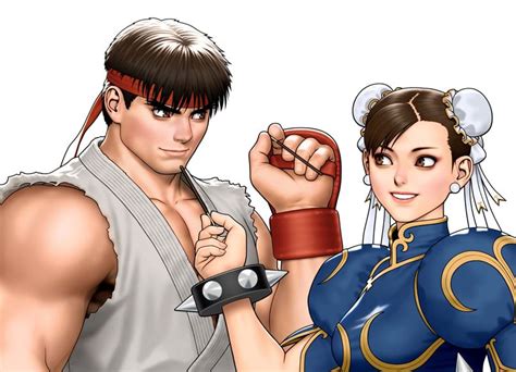 Pocky Ryu Chun Li Art Updated By Shinkio Street Fighter Know