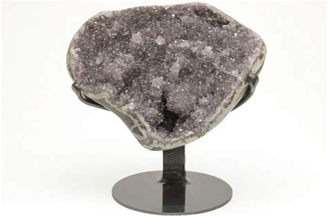 8 2 Amethyst Geode Section On Metal Stand 209028 For Sale