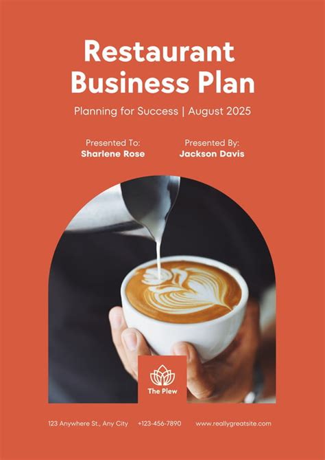 Free Printable Restaurant Business Plan Templates Canva