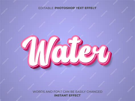 Premium Psd Water Text Effect With A Purple Background