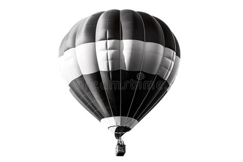 Hot Air Balloon Black And White Cut Out Photo Stock Image Image Of Vehicle Flight