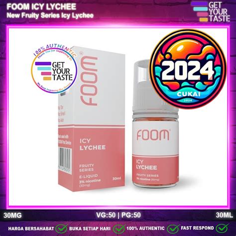 Jual Liquid FOOM Icy Lychee Salt Nic 30ML New Fruity Series Saltnic