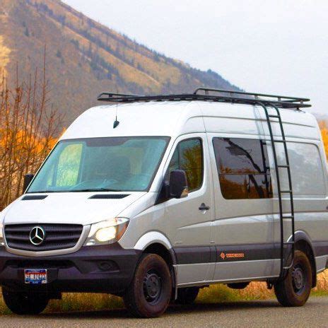 Sync Van Build With Aluminess Roof Rack And Ladder Sprinter Van Van