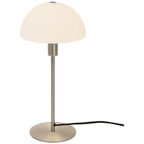 Nordlux Ellen 20 Brushed Steel Table Lamp With Glass Shade UKES