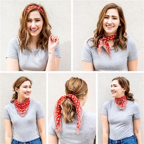 Ways To Tie A Square Scarf Girl Meets Stripes Square Scarf Hair