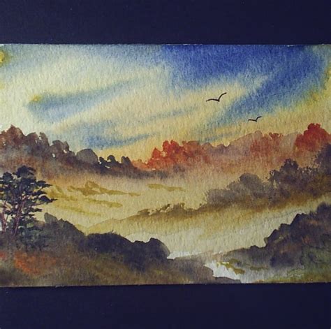 Aceo Sfa Original Miniature Watercolour Paintin Folksy