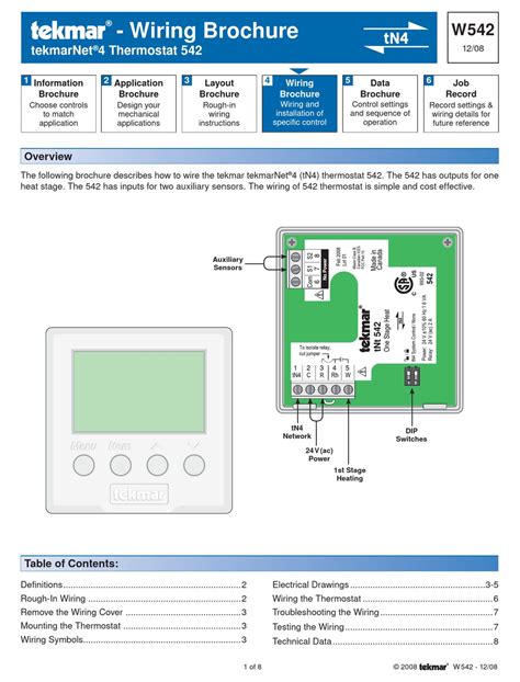 TEKMAR 542 WIRING BROCHURE Pdf Download | ManualsLib