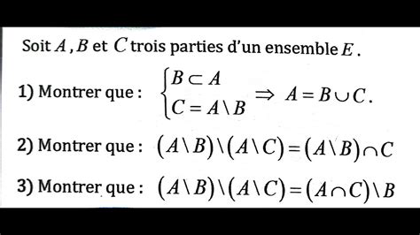 Ensembles Al Moufid 1SM Exercice 58 59 YouTube