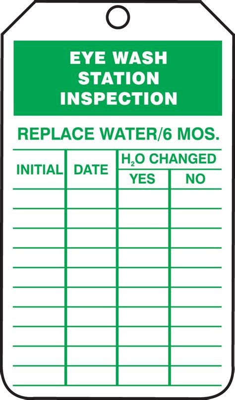 Printable Eye Wash Station Sign