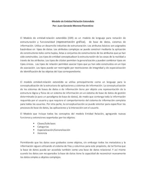 Pdf Modelo De Entidad Relaci N Extendido Dokumen Tips