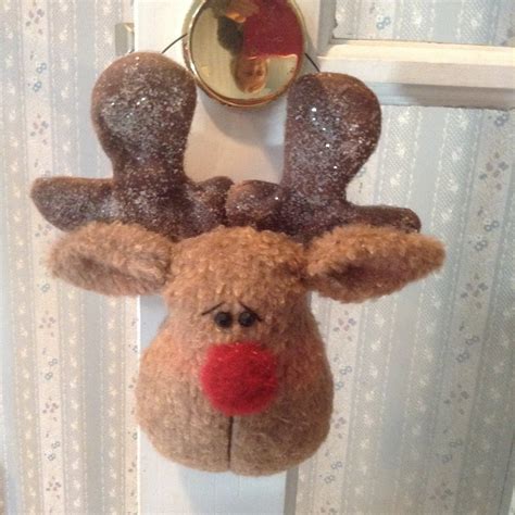 Reindeer Door Hanger Door Hanger Reindeer Christmas Door Hanger