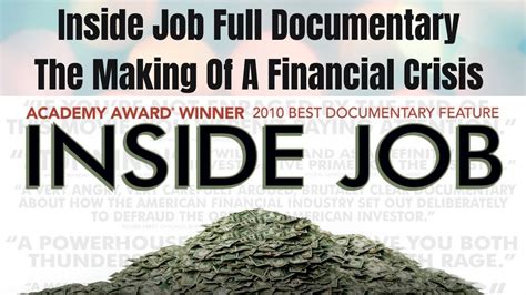 Inside Job Charles Ferguson Documentary Full Movie 2010 Youtube