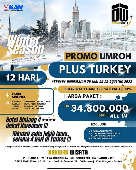 Umrah Plus Turki 2024 DAKWAH WISATA