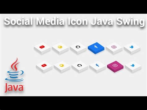 Java Swing - Social Media Icon Hover Effects - YouTube