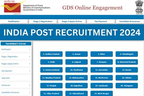 India Post Office Recruitment Gds Mts Notification Apply Online