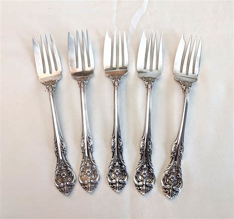 Gorham King Edward Pattern 5 Sterling Salad Forks 6 14 Etsy Salad