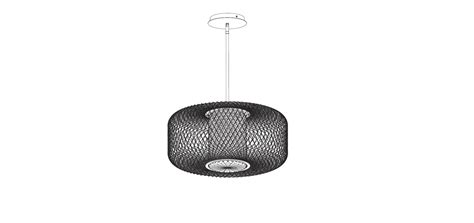 SCHONBEK S7822 18H Kodo 22 Inch Wide LED Cage Pendant Installation Guide