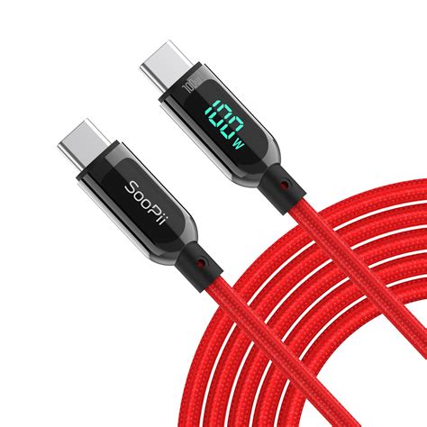 Soopii Usb C To Usb C Cable Ft Nylon Braided Type C Cable W Pd Fast