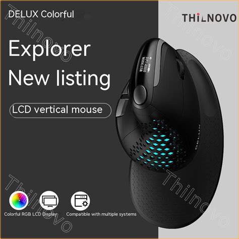 Delux M618XS Wireless Vertical Mouse Three Mode Ergonomic Wired