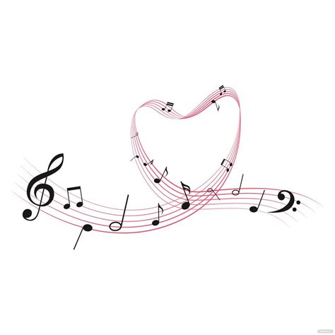 Music Heart Vector In Illustrator Svg  Eps Png Download