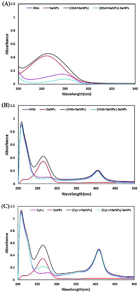 The Uv Vis Spectra Of A Hsa Senps Hsa Senps And Hsa