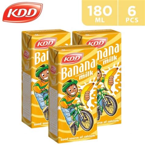 Buy Kdd Banana Milk 6 X 180 Ml Delivered By Taw9eel Fast توصيل