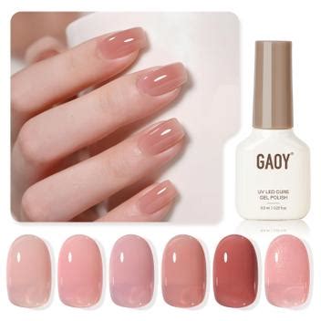 Conjunto De Esmaltes Gaoy Nude Jelly Gel Cores Ml Salon Diy Esmalte Magazine Luiza