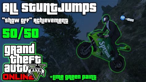 Gta V All 50 Stunt Jumps Show Off Achievementtrophy Quick