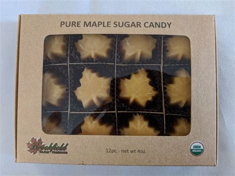 Organic Maple Candy 13oz Maple Leaves Choose Size Brookfield Maple
