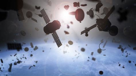 Pieces Of Orbiting Space Junk Avoid Collision Bbc News