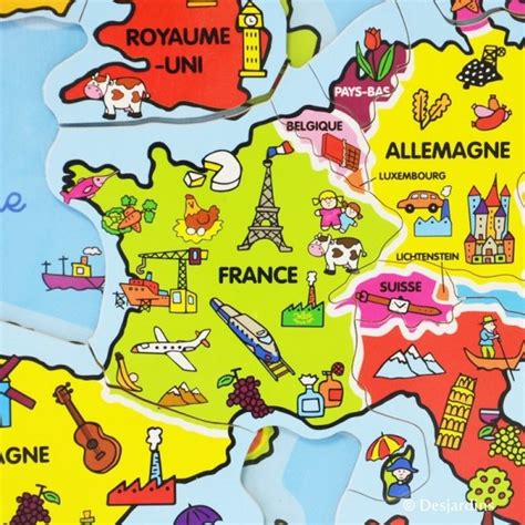 Jouet Puzzle Carte Deurope Magn Tique En Bois Vilac