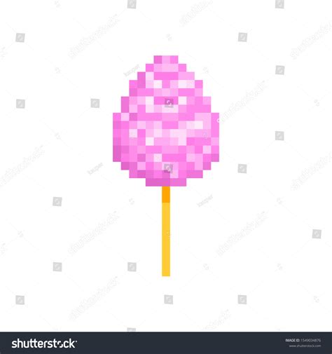 Pink Cotton Candy Pixel Art Icon Stock Vector (Royalty Free) 1549034876 ...