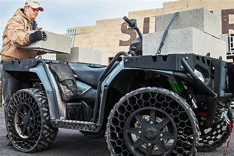 Polaris Atv Airless Tires Machine Hits Road By Asim Iqbal Polaris Atv