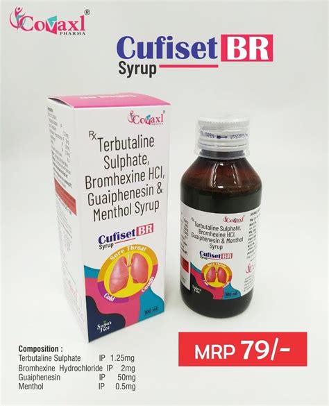 Bromhexine I P 2 Mg Terbutaline I P 1 25 Mg Guaiphenesin I P 50