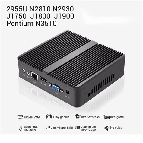 Fanless Mini Computer Celeron N2830 J1800 Dual Core Mini PC Windows 10