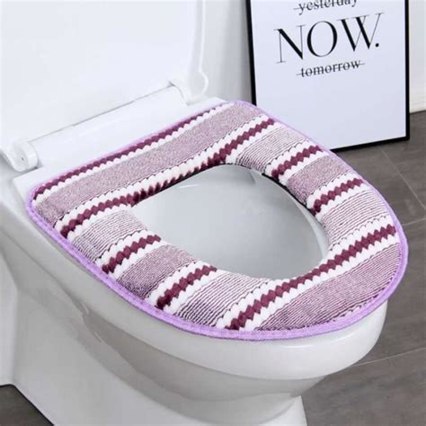 Abattant Wc Nouveau Style doux rayure motif siège de toilette coussin