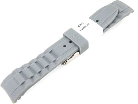 Zrc Silicone Rubber Watch Strap Grey Mm Amazon Co Uk Watches