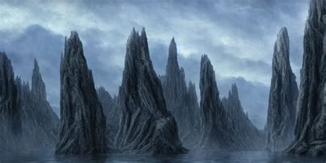 Argonath Statues At The River Anduin Pillars Of The Stable Diffusion