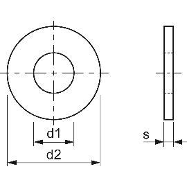 ISO7094 M10 Edelstahl A2 Scheibe für Holzkonstruktionen DIN440R