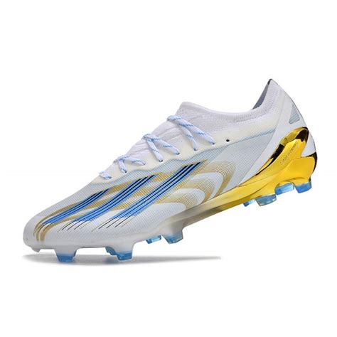 Scarpe Adidas X Crazyfast Messi 1 FG Bianco Blu Oro