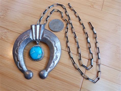 Large Naja Pendant Native American Sterling Silver Ne Gem