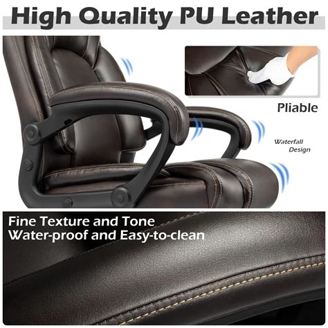 Snapklik OUTFINE High Back Leather Executive Chair Adjustable