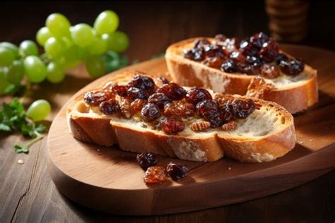 Wholesome Raisin Slices Bread Toast Generate Ai