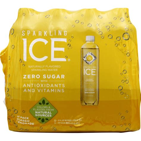 Sparkling Ice Classic Lemonade Sparkling Water (12 each) - Instacart