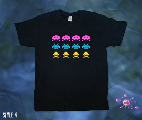 Space Invaders Retro Gaming T Shirt Etsy